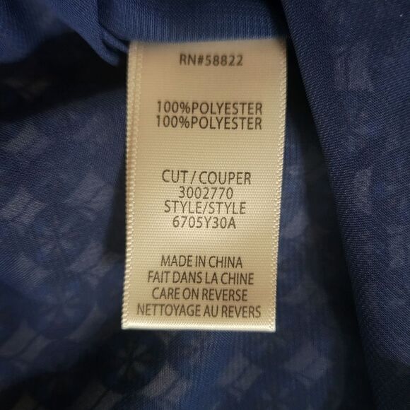 Max Studio Women's Navy Print Tank Blouse Top - Picture 11 of 13